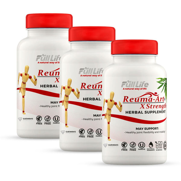 Reuma-Art X-Strength - Joint Health Relief & Support Joint Discomfort & Mobility Kosher - 3 x 120 Veggie Capsules (360 Caps)