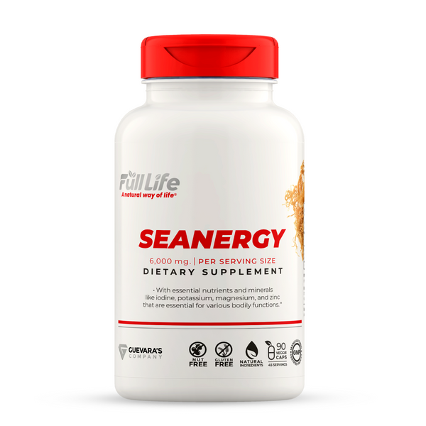 Seanergy Irish Sea Moss - 90 Veggie Capsules - 600mg - Energy and Vitality