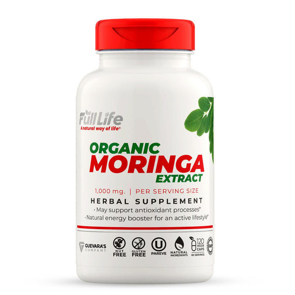 Moringa 1000 Mg - Green Superfood, Support Natural Energy, Metabolism & Immune System Kosher - 120 Veggie Capsule