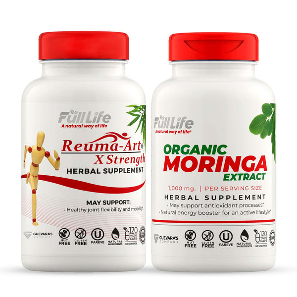 Reuma-Art X-Strength 120 Capsules and Full Life Moringa Oleifera 120 Veggie Capsules